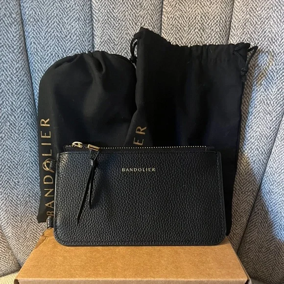 Bandolier Emma Crossbody iPhone 13 Pro Max + Minimal Pouch. Black/Gold. - Picture 4 of 11